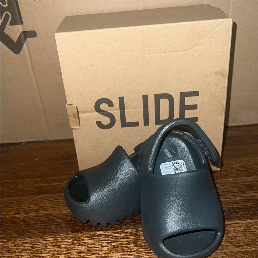 Baby Black Yeezy Slides